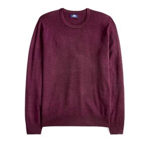 J Crew Men’s Merino Wool Blend Crewneck Sweater Rust Grape Burgundy Med